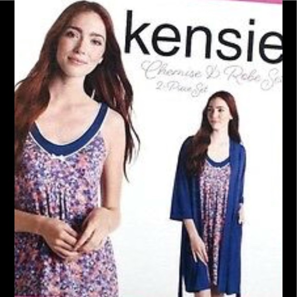 Kensie Women’s Chemise & Robe 2 Pc Set - Picture 1 of 3